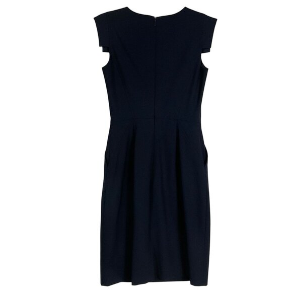 J.Crew 365 Resume Sheath in Navy Blue Italian Stretch Wool Dress, 00P - Picture 2 of 13